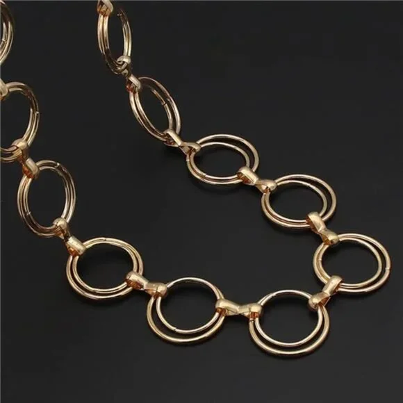 Women's Chain Belt Metal Waist Belt Gold8 - Picture 5 of 6